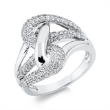 Ring 18 kt WG, 132 Brill. 0,75 ct, TW-si