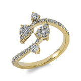 Ring 18 kt GG, 2 Brill. 0,14 ct, TW-si, 38 Brill. 0,45 ct, TW-si