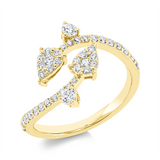 Ring 18 kt GG, 40 Brill. 0,59 ct, TW-si