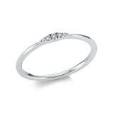 Ring 14 kt WG, 5 Brill. 0,04 ct, F-si