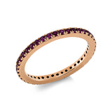 Ring 18 kt RG, 40 Rubine 0,62 ct rot