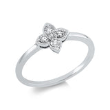 Ring 18 kt WG, 5 Brill. 0,19 ct, TW-si