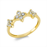 Ring 18 kt GG, 15 Brill. 0,29 ct, TW-si