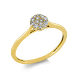 Ring 18 kt GG, 14 Brill. 0,15 ct, TW-si