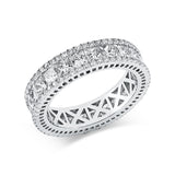 Ring 14 kt WG, 24 Princ. 3,07 ct, F-vsi, 112 Brill. 0,69 ct, F-si