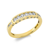Ring 18 kt GG, 6 Brill. 0,28 ct, TW-si, 22 Brill. 0,17 ct, TW-si