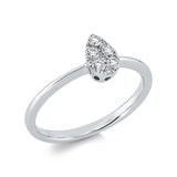 Ring 18 kt WG, 12 Brill. 0,18 ct, TW-si