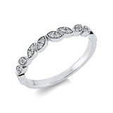 Ring 18 kt WG, 20 Brill. 0,15 ct, W-si