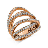 Ring 18 kt RG, 122 Brill. 1,47 ct, TW-vsi