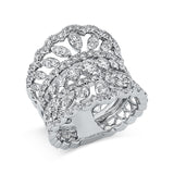 Ring 18 kt WG, 139 Brill. 1,68 ct, TW-vsi