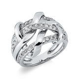 Ring 18 kt WG, 54 Brill. 0,88 ct, TW-vsi