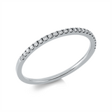 Ring 18 kt WG, 23 Brill. 0,10 ct, TW-si
