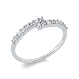 Ring 18 kt WG, 16 Princ. 0,34 ct, TW-si