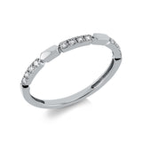 Ring 18 kt WG, 12 Brill. 0,15 ct, TW-pi