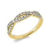 Ring 18 kt GG, 32 Brill. 0,56 ct, TW-si
