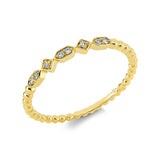 Ring 18 kt GG, 8 Brill. 0,04 ct, TW-si
