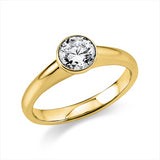 Ring 14 kt GG, GIA2448974967, 1 Brill. 0,71 ct, TW-si2