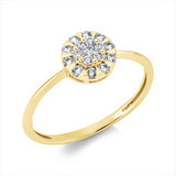 Ring 18 kt GG, Fassung rhodiniert, 10 Brill. 0,17 ct, TW-si, 6 Brill. 0,07 ct, TW-si, 1 Brill. 0,03 ct, TW-si,