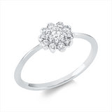 Ring 18 kt WG, 1 Brill. 0,19 ct, TW-si, 10 Brill. 0,22 ct, TW-si