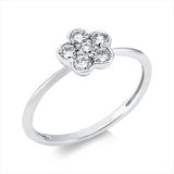 Ring 18 kt WG, 1 Brill. 0,04 ct, TW-si, 5 Brill. 0,43 ct, TW-si