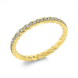 Ring 18 kt GG, 24 Brill. 0,18 ct, W-si