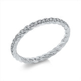 Ring 18 kt WG, 24 Brill. 0,18 ct, W-si