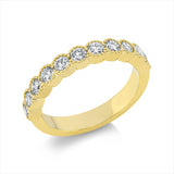 Ring 18 kt GG, 11 Brill. 0,88 ct, W-si