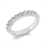 Ring 18 kt WG, 11 Brill. 0,90 ct, W-si