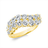 Ring 18 kt GG, 18 Brill. 2,00 ct, TW-si