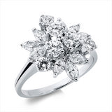 Ring 18 kt WG, 15 Fant-Schl. 2,00 ct, TW-si