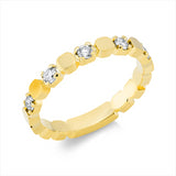 Ring 18 kt GG, 5 Brill. 0,25 ct, TW-si