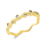 Ring 18 kt GG, 7 Brill. 0,10 ct, TW-si