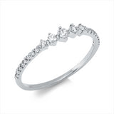 Ring 18 kt WG, 21 Brill. 0,20 ct, TW-si