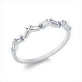 Ring 18 kt WG, 8 Bag. 0,17 ct, TW-si