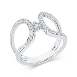 Ring 18 kt WG, 59 Brill. 0,45 ct, TW-si