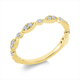Ring 18 kt GG, 5 Brill. 0,11 ct, TW-si, 12 Brill. 0,19 ct, TW-si