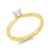 Ring 18 kt GG, 1 Brill. 0,25 ct, TW-si