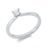 Ring 18 kt WG, 1 Brill. 0,27 ct, TW-si