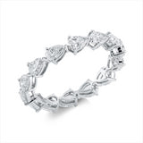 Ring 18 kt WG, 14 Tropfen 1,92 ct, TW-si