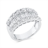 Ring 18 kt WG, 14 Bag. 1,04 ct, TW-si, 16 Brill. 1,84 ct, TW-si