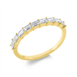 Ring 18 kt GG, 9 Bag. 0,52 ct, TW-vsi