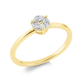 Ring 18 kt GG, 3 Nav. 0,22 ct, TW-vsi