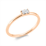 Ring 18 kt RG, 1 Bag. 0,13 ct, TW-vsi