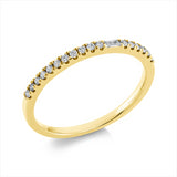 Ring 18 kt GG, 1 Bag. 0,03 ct, TW-vsi, 17 Brill. 0,13 ct, TW-si