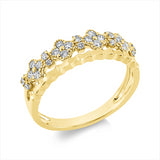 Ring 18 kt GG, 16 Brill. 0,25 ct, TW-si, 20 Brill. 0,10 ct, TW-si