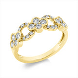 Ring 18 kt GG, 12 Brill. 0,52 ct, TW-si, 12 Brill. 0,14 ct, TW-si
