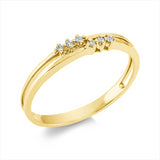 Ring 18 kt GG, 6 Brill. 0,05 ct, TW-pi