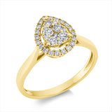 Ring 18 kt GG, 32 Brill. 0,39 ct, TW-pi
