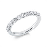 Ring 18 kt WG, 10 Brill. 0,69 ct, TW-si