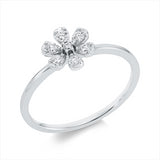 Ring 18 kt WG, 7 Brill. 0,18 ct, TW-pi